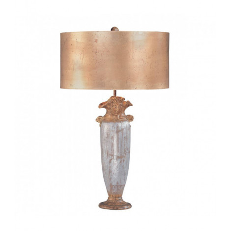 Lampe Bienville, or et argent, avec abat-jour|Lampes à poser|Luminaire Center