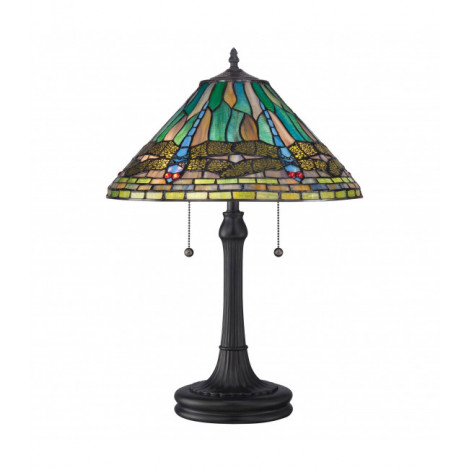Lampe King, bronze vintage et verre Tiffany|Lampes à poser|Luminaire Center