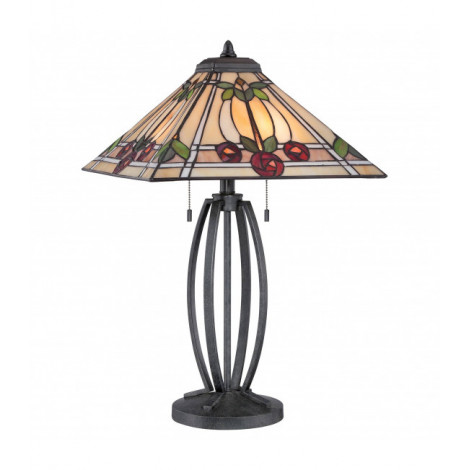 Lampe Ruby, bronze et verre Tiffany|Lampes à poser|Luminaire Center