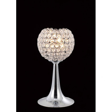 Lampe de Table Ava 2 Ampoules chrome poli/cristal|Lampes à poser|Luminaire Center