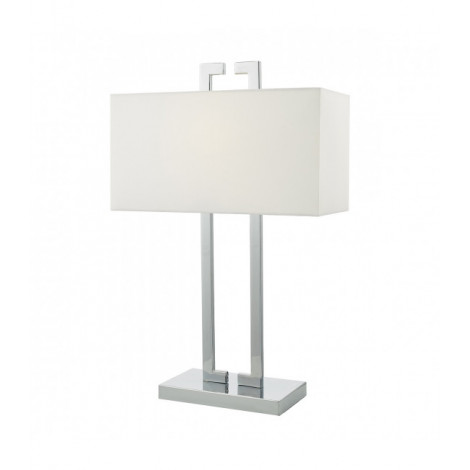 Lampe de table Nile chrome poli et ivoire doux 1 ampoule|Lampes à poser|Luminaire Center