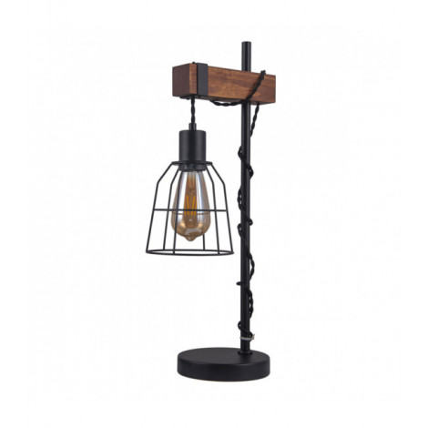 Lampe de bureau industrielle et rétro Reda Noir mat|Lampes à poser|Luminaire Center