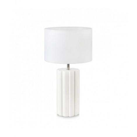 Lampe de table Column Céramique blanc 1 ampoule 44cm|Lampes à poser|Luminaire Center