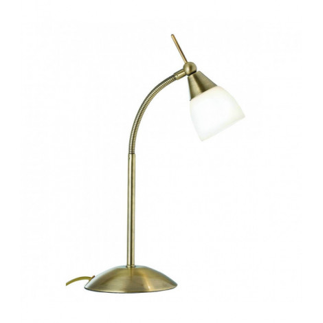 Lampe de table Touch Lamps, en laiton antique et verre opale|Lampes à poser|Luminaire Center