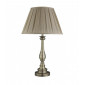 Lampe, en laiton antique avec abat-jour vison|Lampes à poser|Luminaire Center