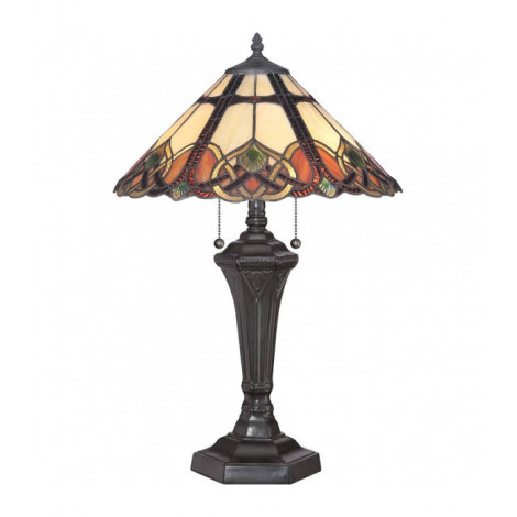 Lampe Cambridge, bronze vintage et verre Tiffany|Lampes à poser|Luminaire Center