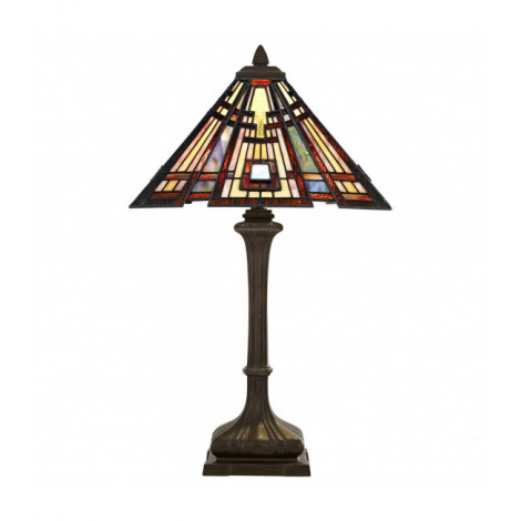 Lampe Classic Craftsman, bronze et verre Tiffany|Lampes à poser|Luminaire Center