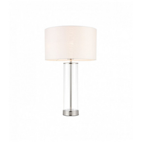 Lampe Lessina, nickel brillant, avec abat-jour|Lampes à poser|Luminaire Center