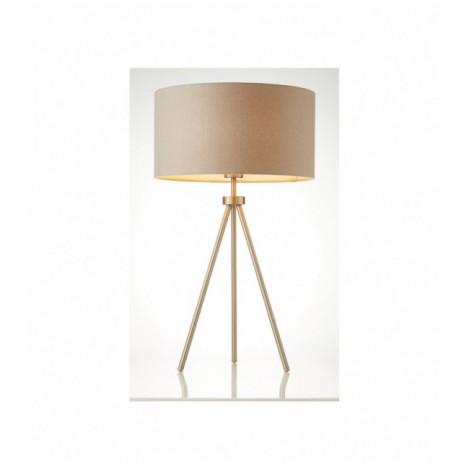 Lampe Tri, nickel mat, avec abat-jour|Lampes à poser|Luminaire Center