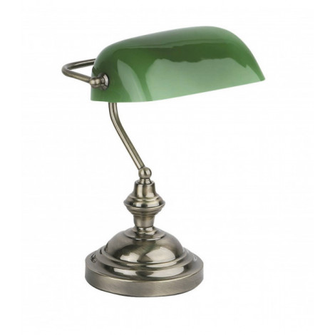 Lampe de bureau or vieilli Banker 1 ampoule|Lampes à poser|Luminaire Center