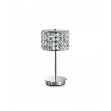 Lampe de table Chrome en cristal ROMA 1 ampoule|Lampes à poser|Luminaire Center