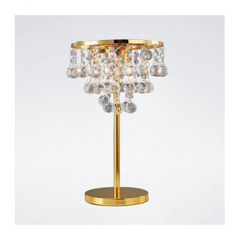 Lampe de Table Atla 3 Ampoules doré/cristal|Lampes à poser|Luminaire Center