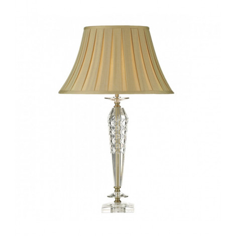 Lampe de table Nell cristal et laiton antique 1 ampoule|Lampes à poser|Luminaire Center