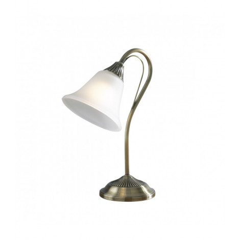 Lampe de table Boston laiton antique et verre opale 1 ampoule|Lampes à poser|Luminaire Center