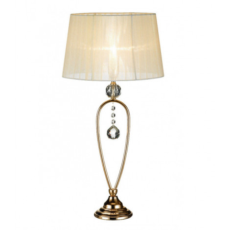 Lampe de table en cristal CHRISTINEHOF dorée 1 ampoule|Lampes à poser|Luminaire Center