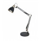 Lampe de bureau industrielle et rétro Jesso Sablé blanc, nickel satiné|Lampes à poser|Luminaire Center