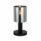 Lampe de bureau moderne Sardo Noir et verre fumé|Lampes à poser|Luminaire Center
