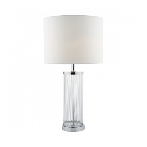 Lampe de table Olalla Chrome poli,verre 1 ampoule 62cm|Lampes à poser|Luminaire Center