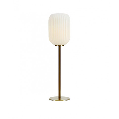 Lampe de table globe Cava Métal Laiton brossé 1 ampoule 55,5cm|Lampes à poser|Luminaire Center