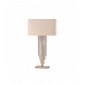 Lampe Crystal Cascade, cristal et métal, abat-jour crème|Lampes à poser|Luminaire Center