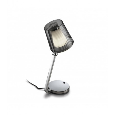 Lampe Emy, aluminium PPMA et polycarbonate, chrome|Lampes à poser|Luminaire Center