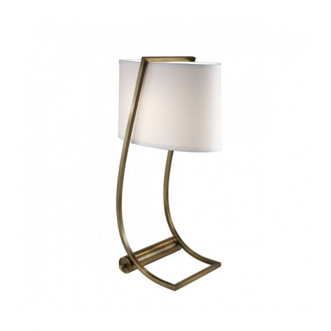 Lampe Lex, laiton, avec abat-jour et port USB|Lampes à poser|Luminaire Center