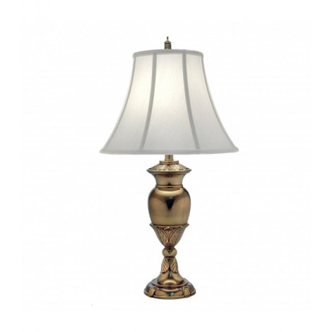 Lampe Waldorf, laiton bruni avec abat-jour blanc perle|Lampes à poser|Luminaire Center