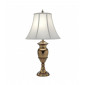 Lampe Waldorf, laiton bruni avec abat-jour blanc perle|Lampes à poser|Luminaire Center