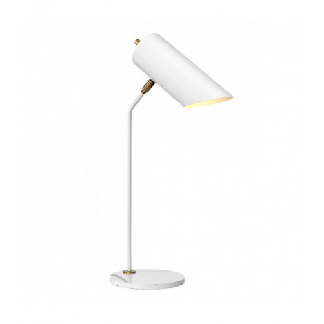 Lampe de table Quinto blanc et laiton vieilli|Lampes à poser|Luminaire Center