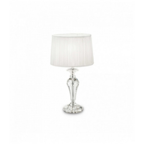 Lampe de table Blanche KATE 1 ampoule en verre|Lampes à poser|Luminaire Center