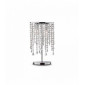 Lampe de table Chrome en cristal RAIN CLEAR 2 ampoules|Lampes à poser|Luminaire Center