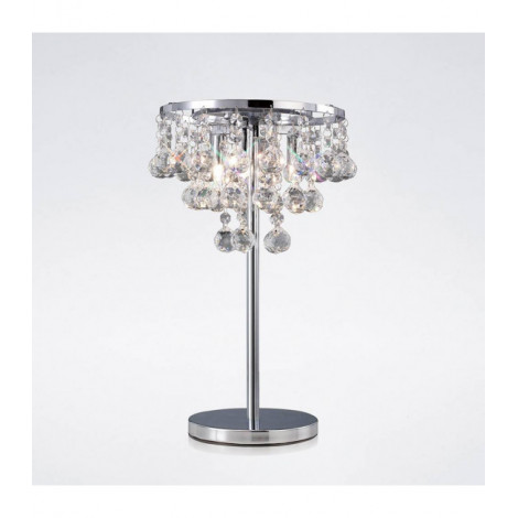 Lampe de Table Atla 3 Ampoules chrome poli/cristal|Lampes à poser|Luminaire Center
