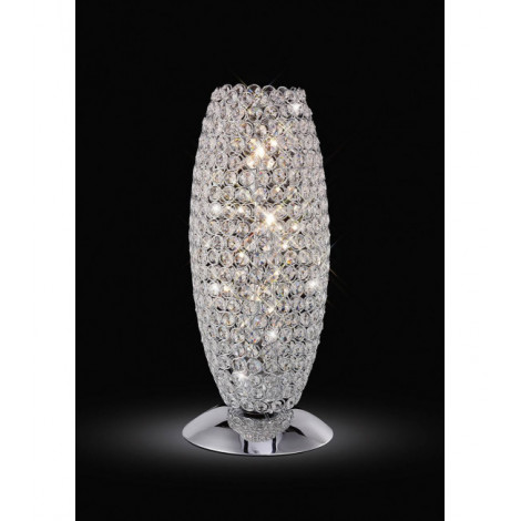 Lampe de Table Kos 3 Ampoules chrome poli/cristal|Lampes à poser|Luminaire Center