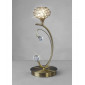 Lampe de Table Cara 1 Ampoule laiton antique/cristal|Lampes à poser|Luminaire Center