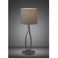 Lampe de Table Lua 1 Ampoule E27, Large gris cendré avec Abat jour gris cendré|Lampes à poser|Luminaire Center