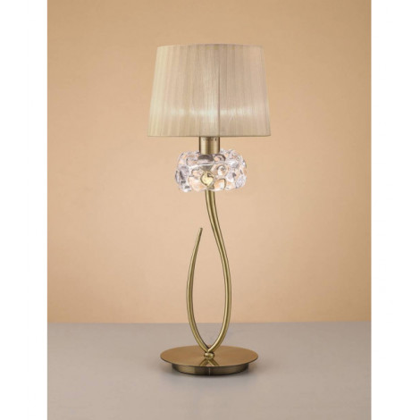 Lampe de Table Loewe 1 Ampoule E27 Big, laiton antique avec Abat jour bronze|Lampes à poser|Luminaire Center