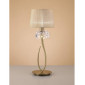 Lampe de Table Loewe 1 Ampoule E27 Big, laiton antique avec Abat jour bronze|Lampes à poser|Luminaire Center