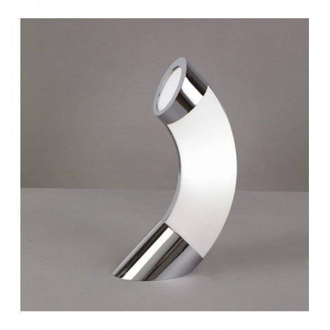 Lampe de Table Guss GU10 1 Ampoule L1/SGU10, chrome poli/arylique blanc|Lampes à poser|Luminaire Center