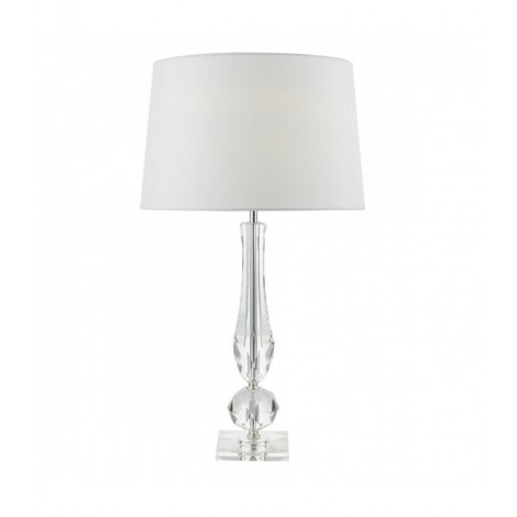 Lampe de table Macy cristal et chrome poli 1 ampoule|Lampes à poser|Luminaire Center