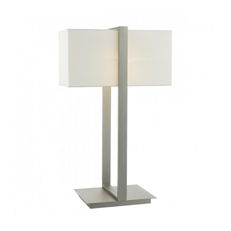 Lampe de table Eduardo nickel antique et ivoire doux 1 ampoule|Lampes à poser|Luminaire Center