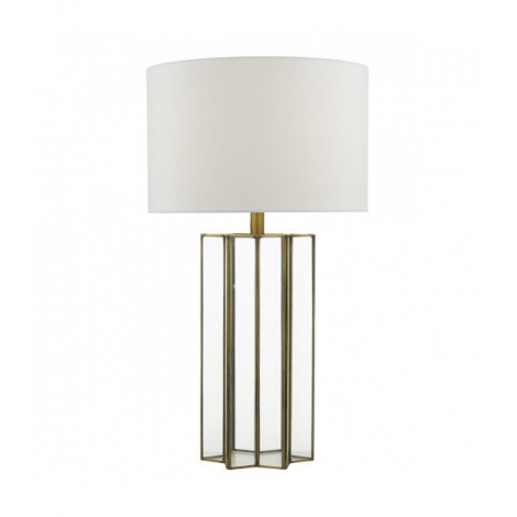 Lampe de table Osuna laiton naturel et verre 1 ampoule|Lampes à poser|Luminaire Center