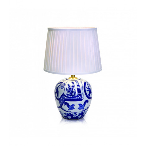 Lampe de table GÖTEBORG bleue et blanche 1 ampoule|Lampes à poser|Luminaire Center