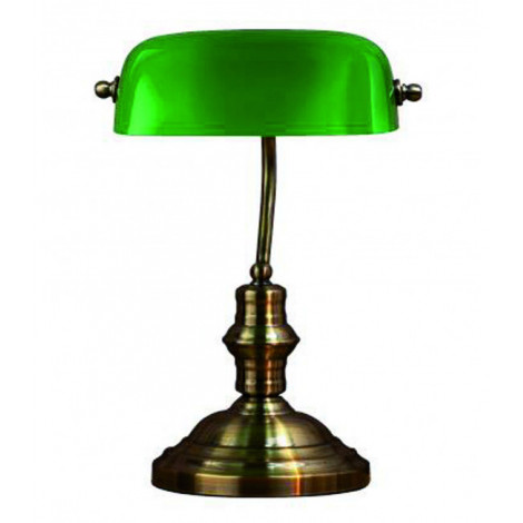 Lampe de table BANKERS Oxydée verte 1 ampoule|Lampes à poser|Luminaire Center