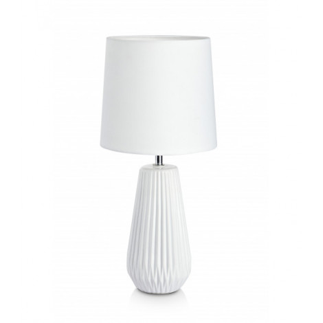 Lampe de table NICCI blanche 1 ampoule|Lampes à poser|Luminaire Center