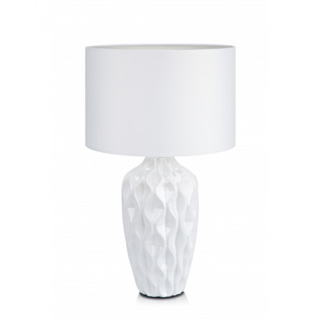 Lampe de table ANGELA blanche 1 ampoule|Lampes à poser|Luminaire Center