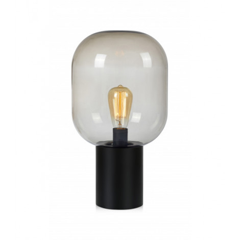 Lampe de table BROOKLYN Noire et fumé|Lampes à poser|Luminaire Center