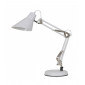 Lampe de bureau industrielle et rétro Jason Sablé blanc, nickel satiné|Lampes à poser|Luminaire Center