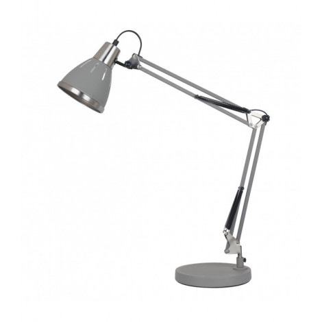 Lampe de bureau industrielle et rétro Jesso Gris satiné sablé|Lampes à poser|Luminaire Center