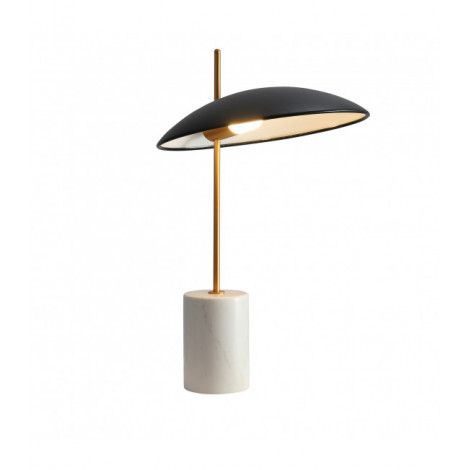 Lampe de bureau moderne Vilai Noir, doré, marbre|Lampes à poser|Luminaire Center