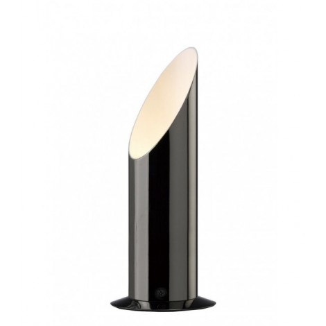 Lampe de table Indio Chrome noir 1 ampoule 22,5cm|Lampes à poser|Luminaire Center